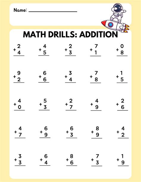 math drills worksheets|free math.